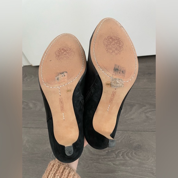 Vince Camuto heels boots booties heeled pumps 95 leather black - Picture 5 of 7